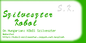 szilveszter kobol business card